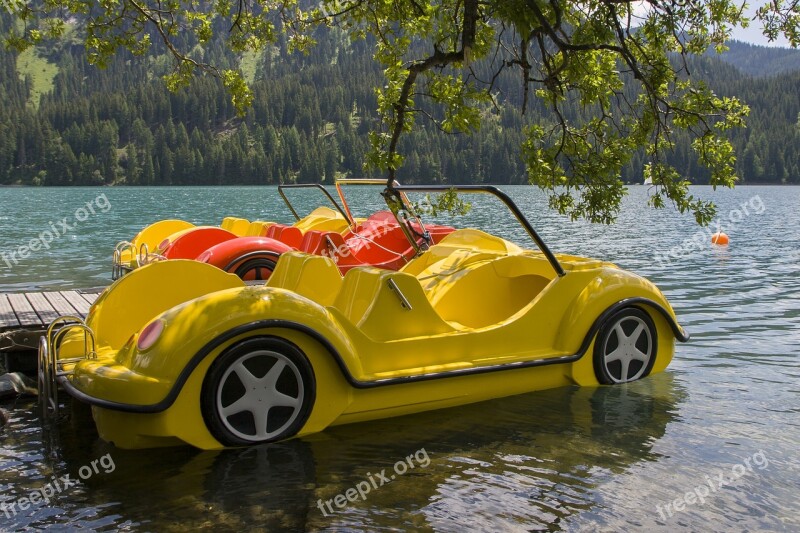 Pedal Boat New Beetle Lake Convertible Free Photos