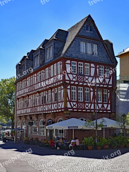 Frankfurt Hesse Germany Römerberg Historic Center