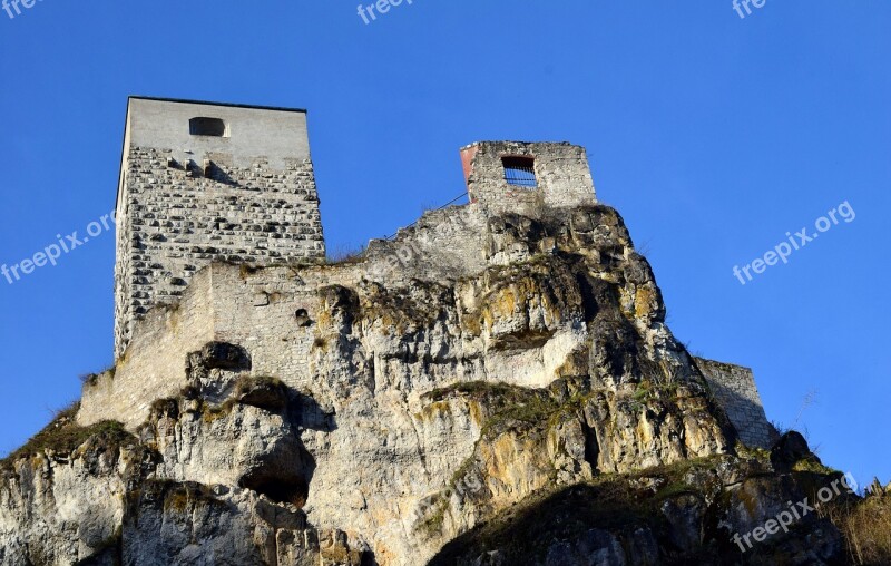 Castle Castle Corrugated Home Ruin Urdonautal Jurassic Rocks