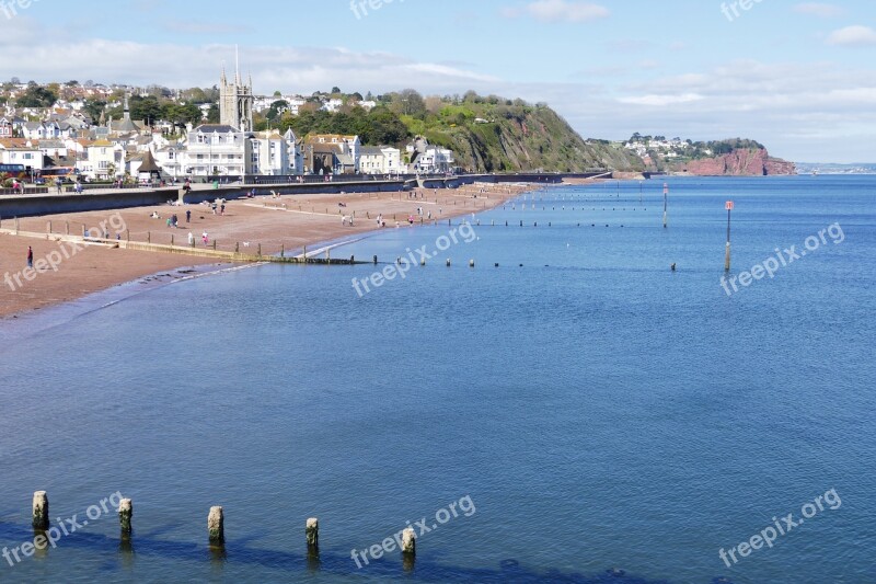 Teignmouth Devon Water Coast Sea