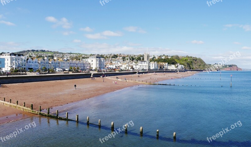 Teignmouth Devon Water Coast Sea