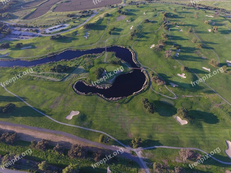 Mountain View Golf Course Drone Photography San Francisco Bay Free Photos