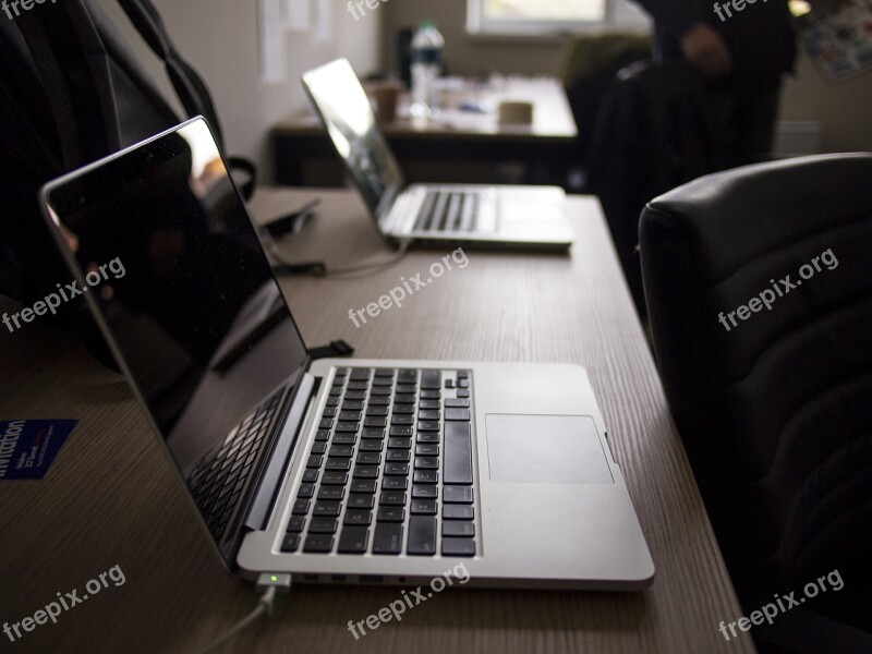 Laptops Office Startup Podcast Desk