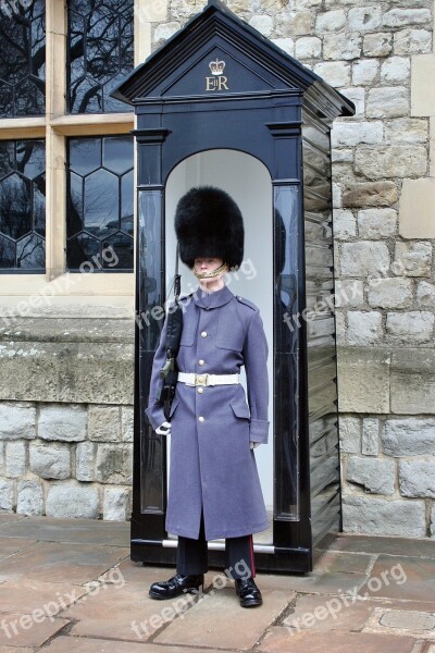 London Buckingham Palace Sentry Queen United Kingdom