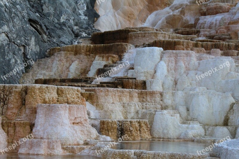 Sulfur Yellowstone Formation Free Photos