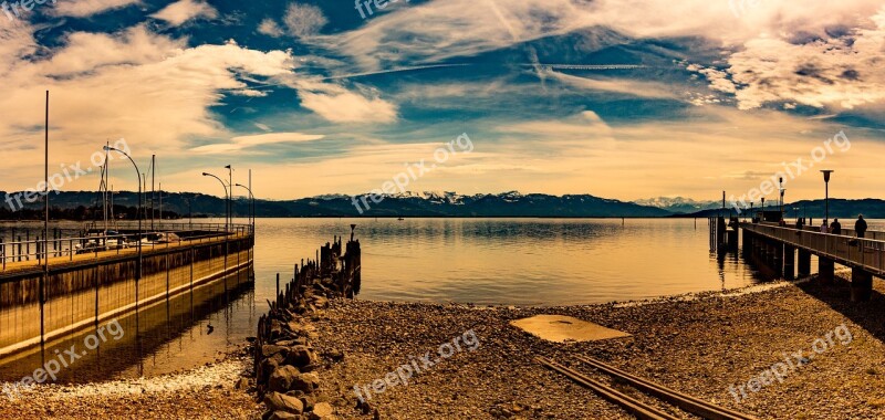 Lake Constance Swiss Mountains Landscape Nature Switzerland