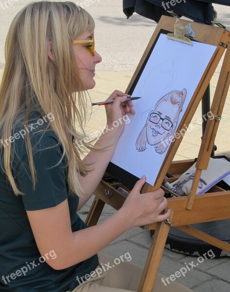 Caricature Artist Sketch Artistic Draw Creative