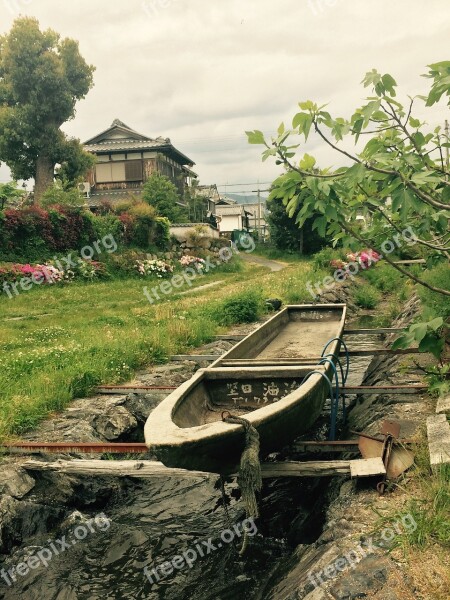 Landscape Antique Wood Ship Conduit