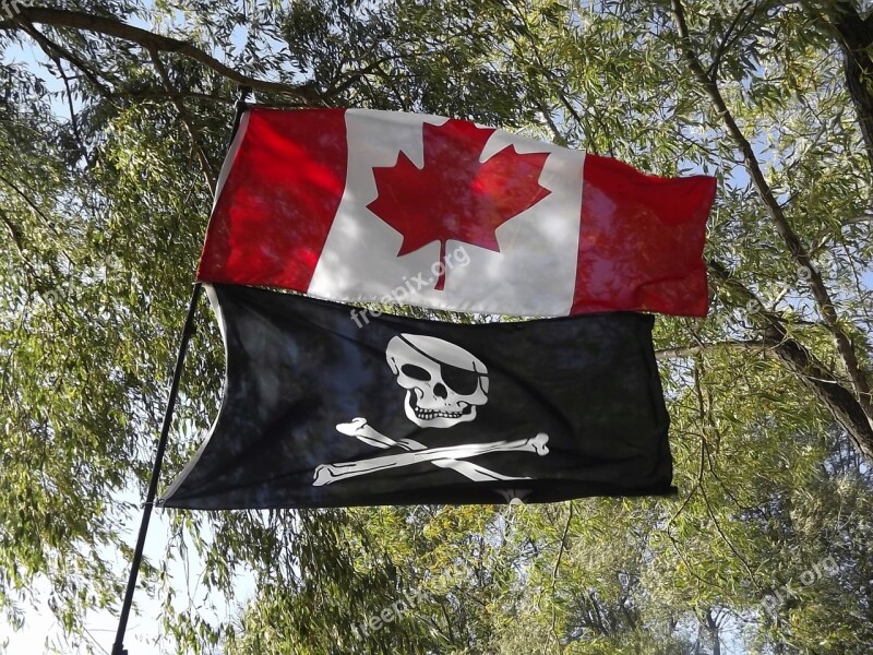 Flag Canadian Pirate Tree Free Photos