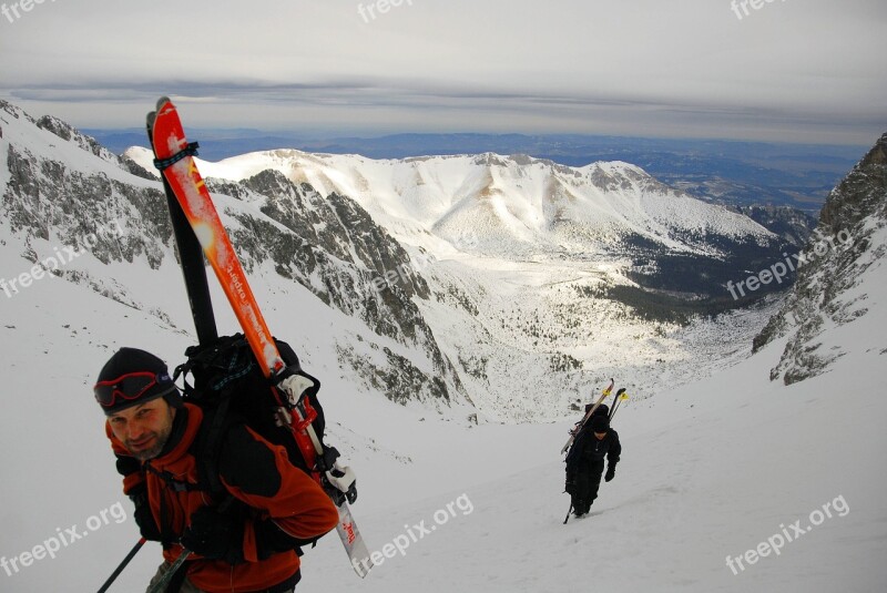 Ski Ski Mountaineering Mountains Snow Free Photos