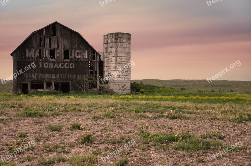 Barn Country Mail Pouch Tobacco Landscape Farm