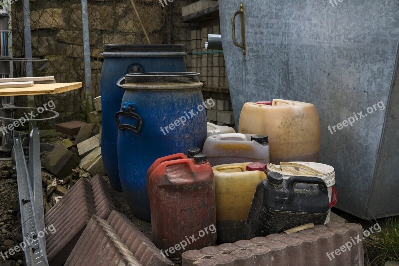 Industry Canister Plastic Old Old Factory Hall