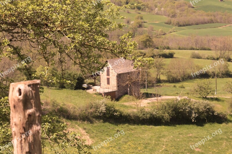 House Field Landscape Petit Small House