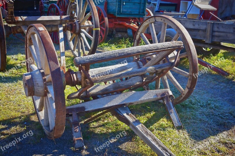 Wheel Cart Vintage Wood Cartwheel