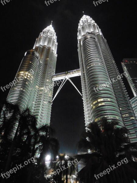 Kuala Lumpur Malaysia Asia Petronas Tower Night