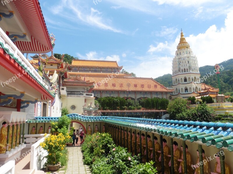 Malaysia Penang Asia Temple Sky