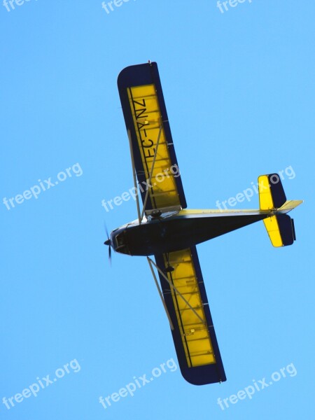 Aircraft Plane Small Plane Flight Clouds