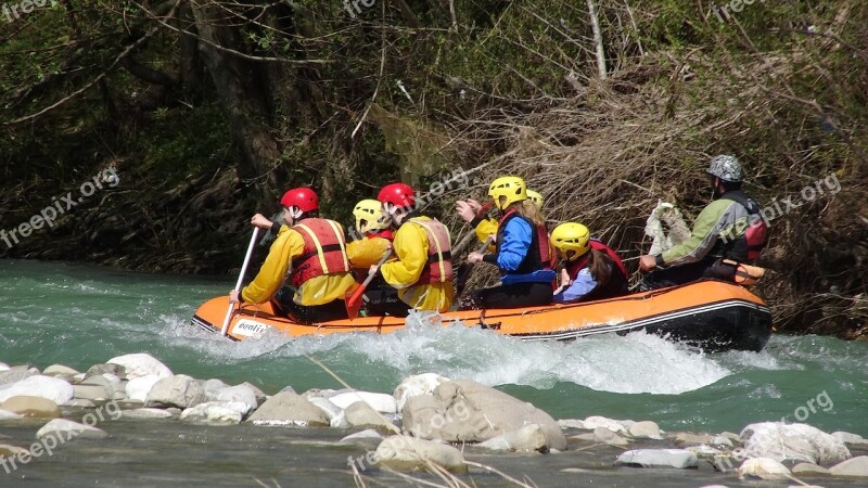 Rafting Whitewater River Rapids Rubber Boat