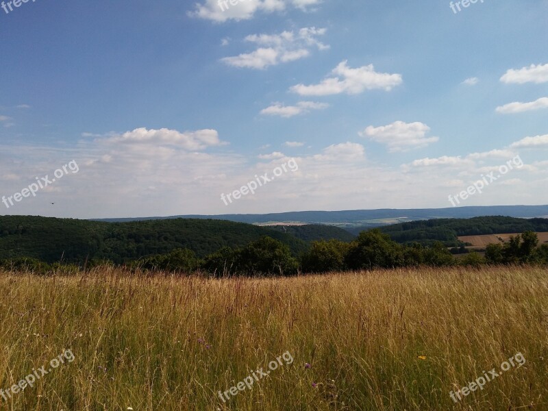 Meadow Landscape Nature Sky Bohemia