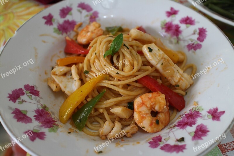 Chinese Food Dish Food Asian Spaghetti