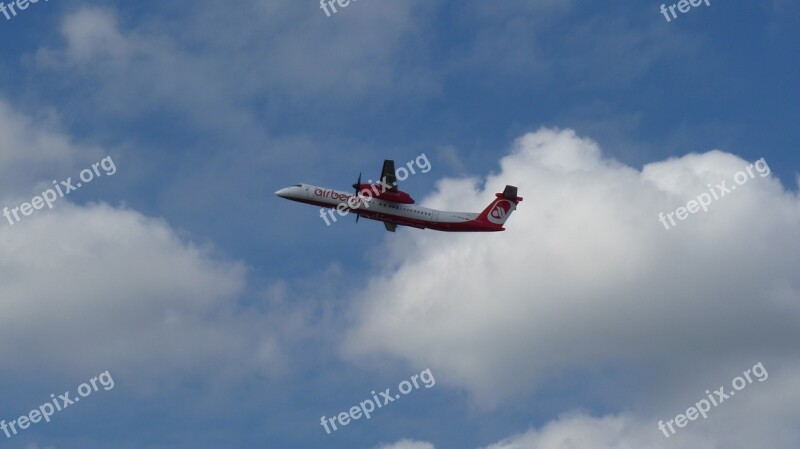 Aircraft Flying Propeller Aviation Airberlin