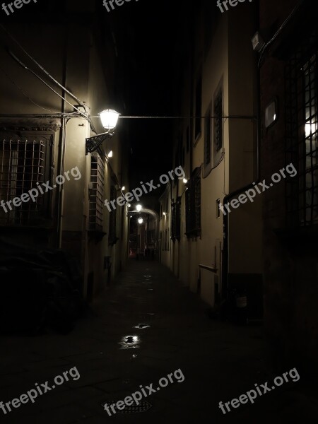 Street Dark Italy Lane Lucca Free Photos