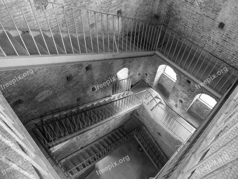 Stairs Old Tower Torre Lucca Italy