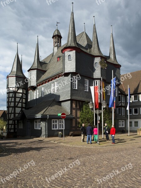 Frankenberg Town Hall Hessen Germany Historical 500 Years Old