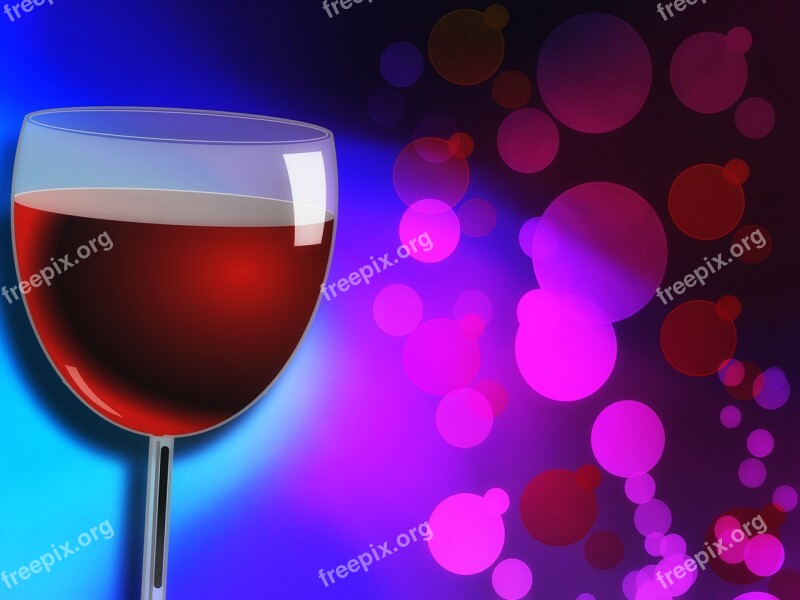 Wine Glass Red Alcohol Drink