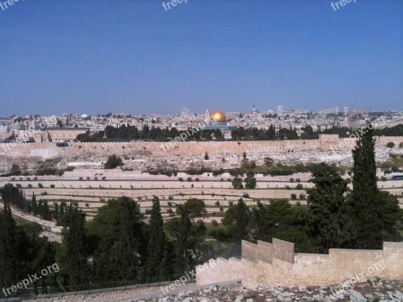 Jerusalem Dome Of The Rock Golden Dome Main Sanctuary Temple Mount