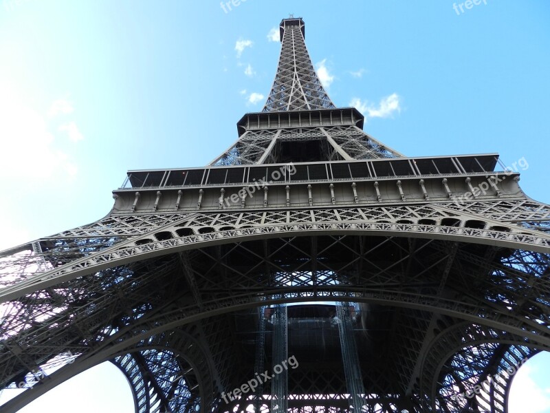 Monument Eiffel Tower Grand Sky Paris