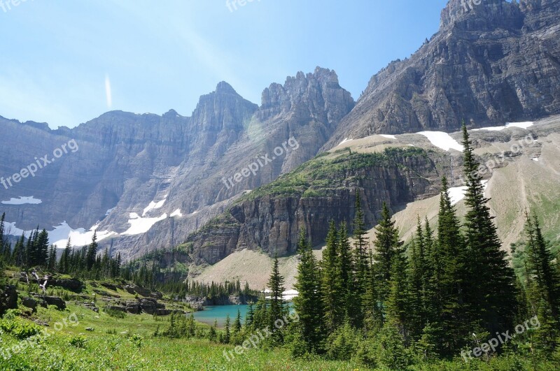 America Usa Montana Glacier National