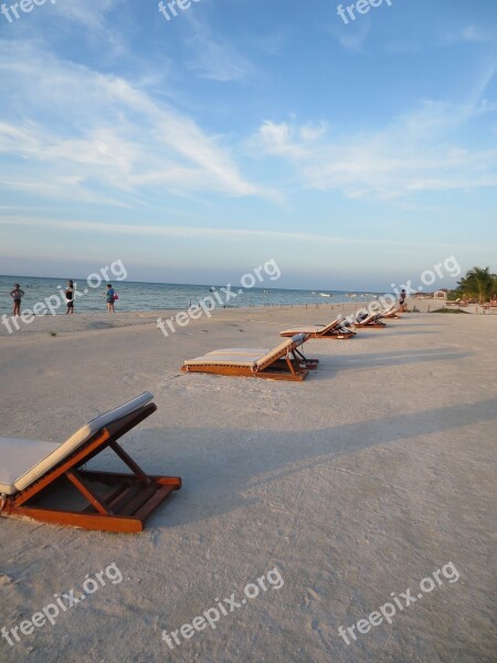 Beach Holbox Mexico Island Caribbean