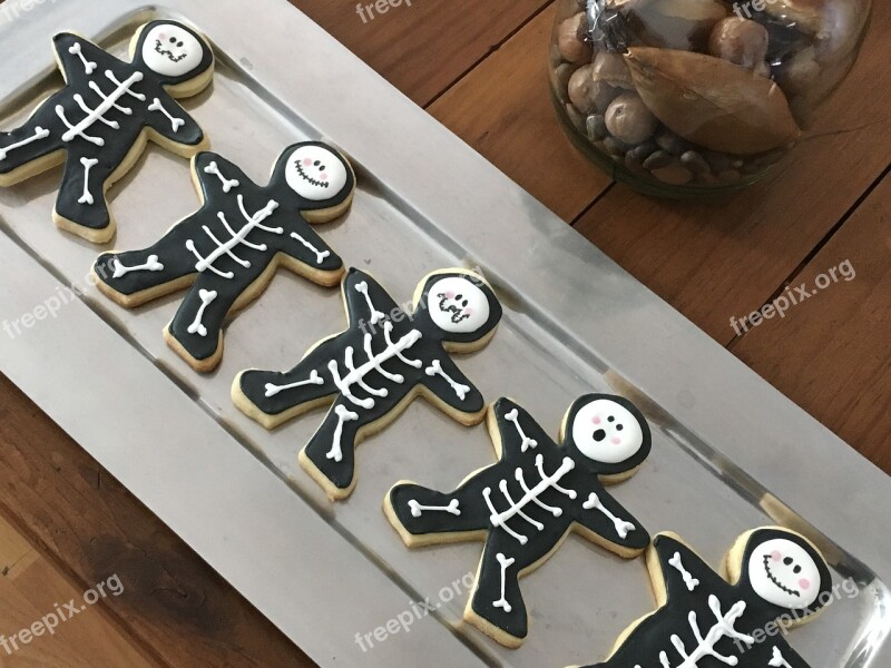 Cookies Skeletons Pastry Love Dead