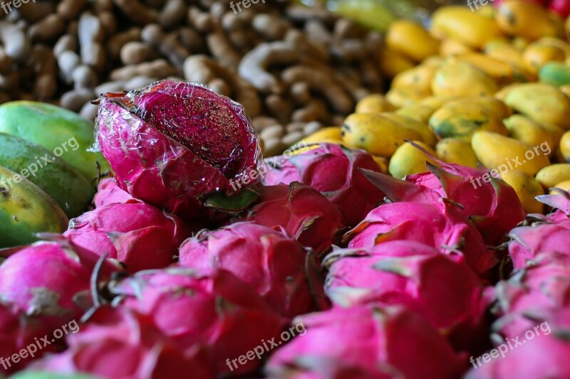 Fruit Bazaar Market Sale Dragon Fruit