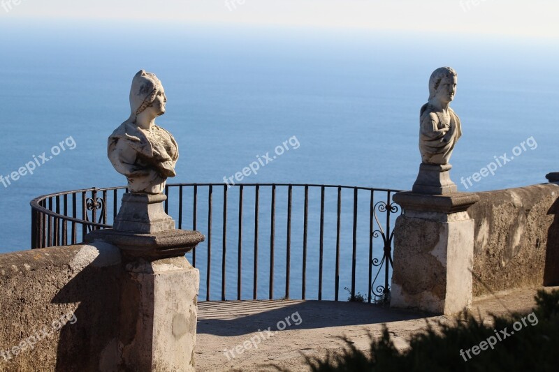 Ravello Villa Cimbrone Amalfi Coast Statue Free Photos