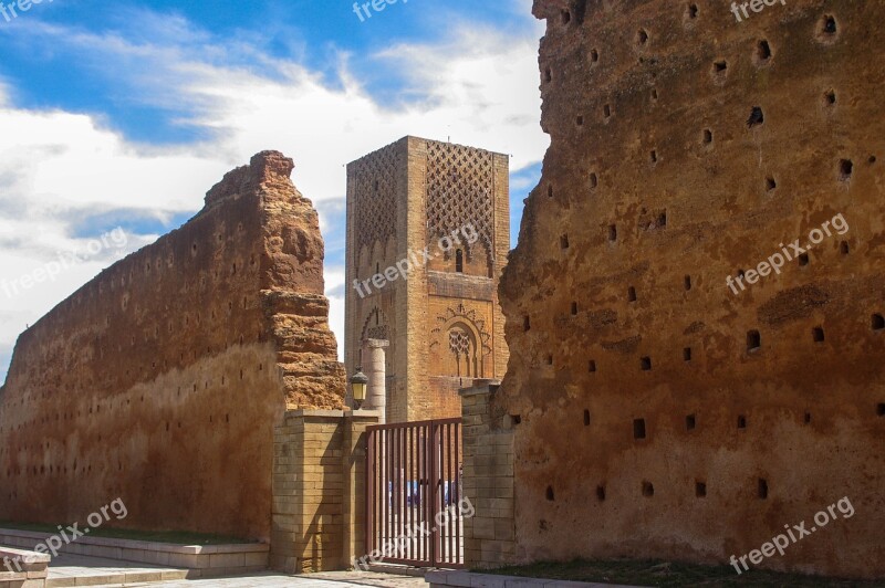 Monument To The Tower Of Hassan City Of Rabat In Morocco Travel Dynasty Of The Almohads Couscous