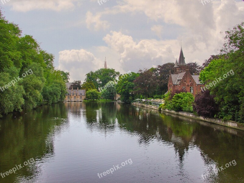 Bruges Belgium Float Reflection Sky