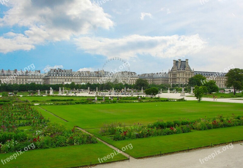 Paris Park Louvre Sky Historic