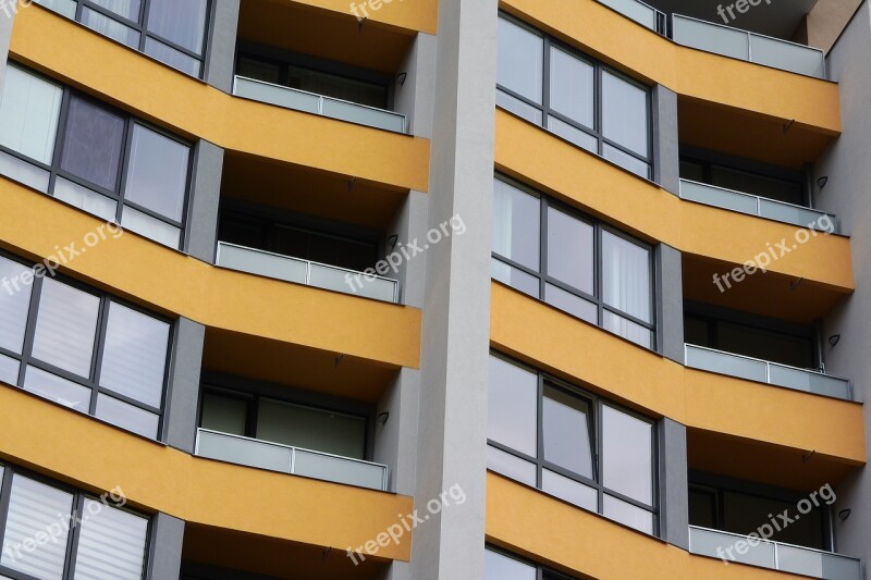 Architecture Housing Prefabricated House Balconies Housing Estate