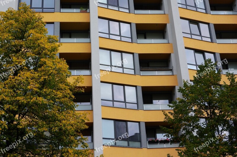 Architecture Housing Prefabricated House Balconies Housing Estate