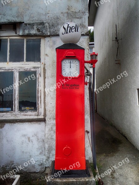 Petrol Pump Vintage Gasoline Fuel Old