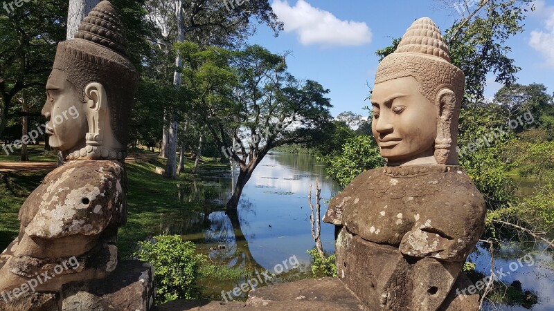 Angkor Sculpture Landscape Zen Relaxation