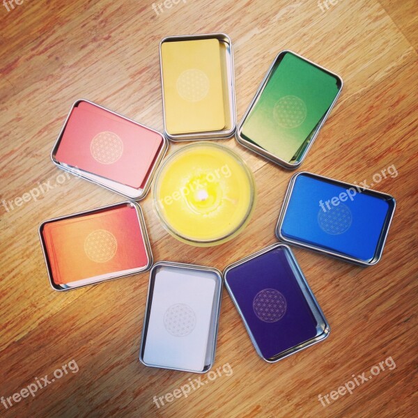 Chakra Card Chakras Colours Candle