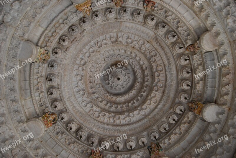 Temple India Jain Religious Carving