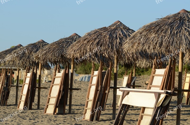 Beach Summer Umbrellas Free Photos