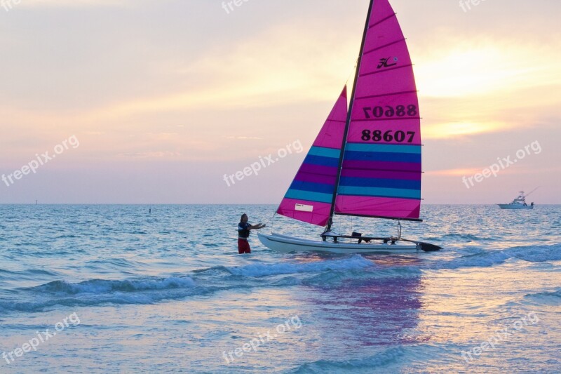 Vacation Travel Sail Boat Tropical Holiday