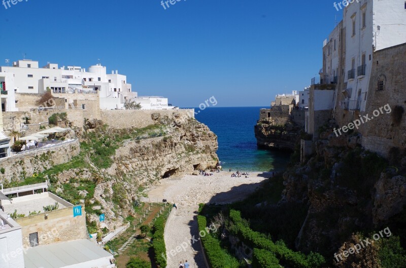 Polignano Puglia Sea Cliff Italy