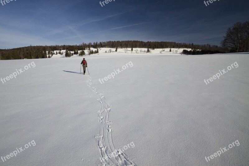 Snowshoeing Winter Wintry Winter Hike Snowy