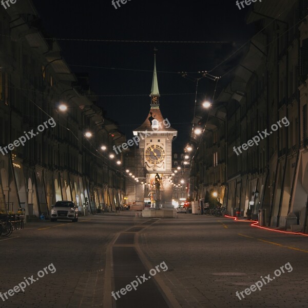 Zytglogge Bern Historic Center Illuminated Night